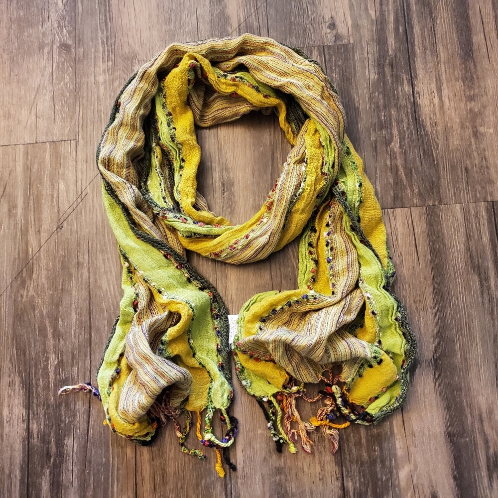 Bojo green and blue soft scarf